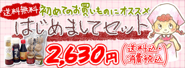 初めてご利用のお客さまにオススメ!送料無料はじめましてセット