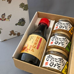 「おにぎりみそ」と「おたまはん」をセットした小さなギフト「おにたまプチセット」